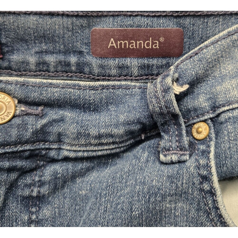 Gloria Vanderbilt Amanda Jeans Womens 18 Short Blue Denim Mid Rise Pants - Picture 4 of 9